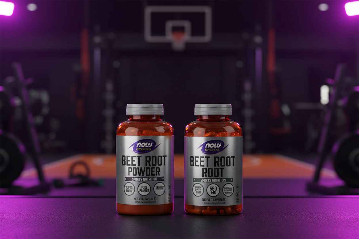 OW Sports Beet Root Powder 340g and Beet Root 180 Veg Capsules in a gym setting - natural nitrate-rich sports nutrition supplements available in Pakistan at docxora.com