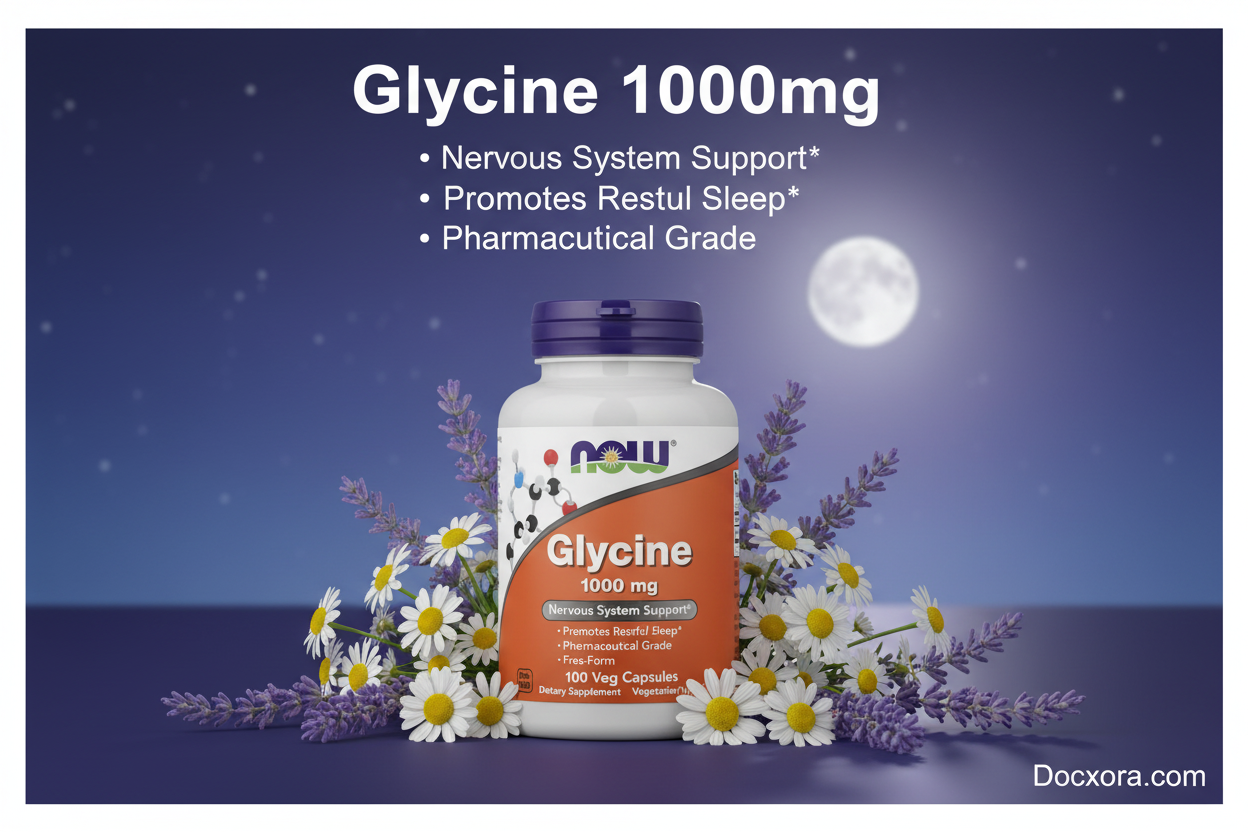 Glycine 1000mg – Veg Capsules & Powder | Sleep, Collagen & Brain Support