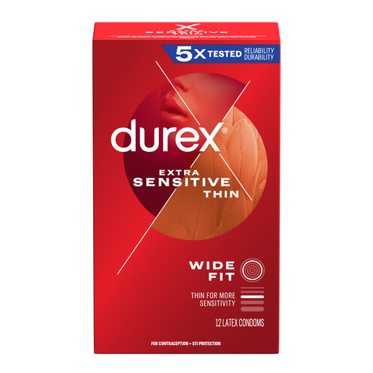 DUREX EXTRA SENSITIVE THIN WIDE FIT (12)S