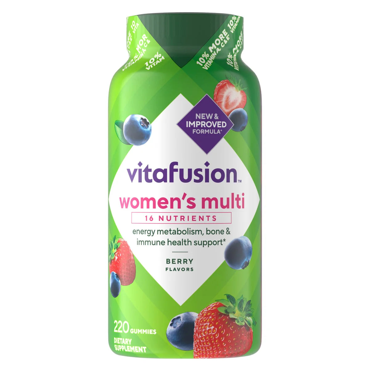 VITAFUSION WOMEN'S MULTI GREEN (220 GUMMIES)