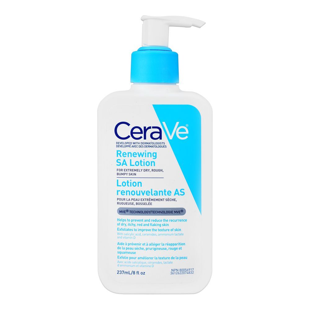 CeraVe Renewing SA Lotion for Extremely Dry & Rough Skin with Salicylic Acid and Vitamin D, 237ml