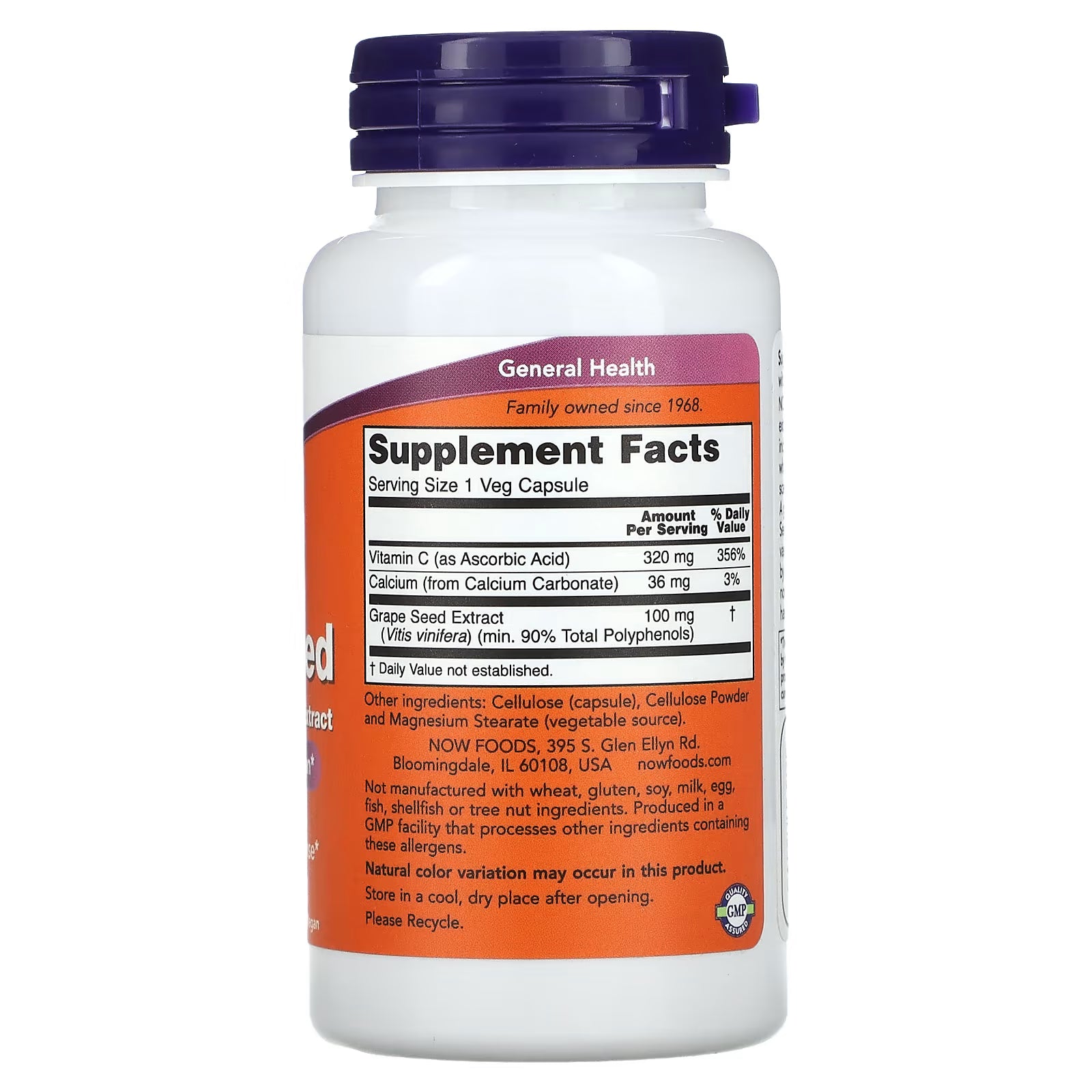 NOW GRAPE SEED 100MG (100 CAP)