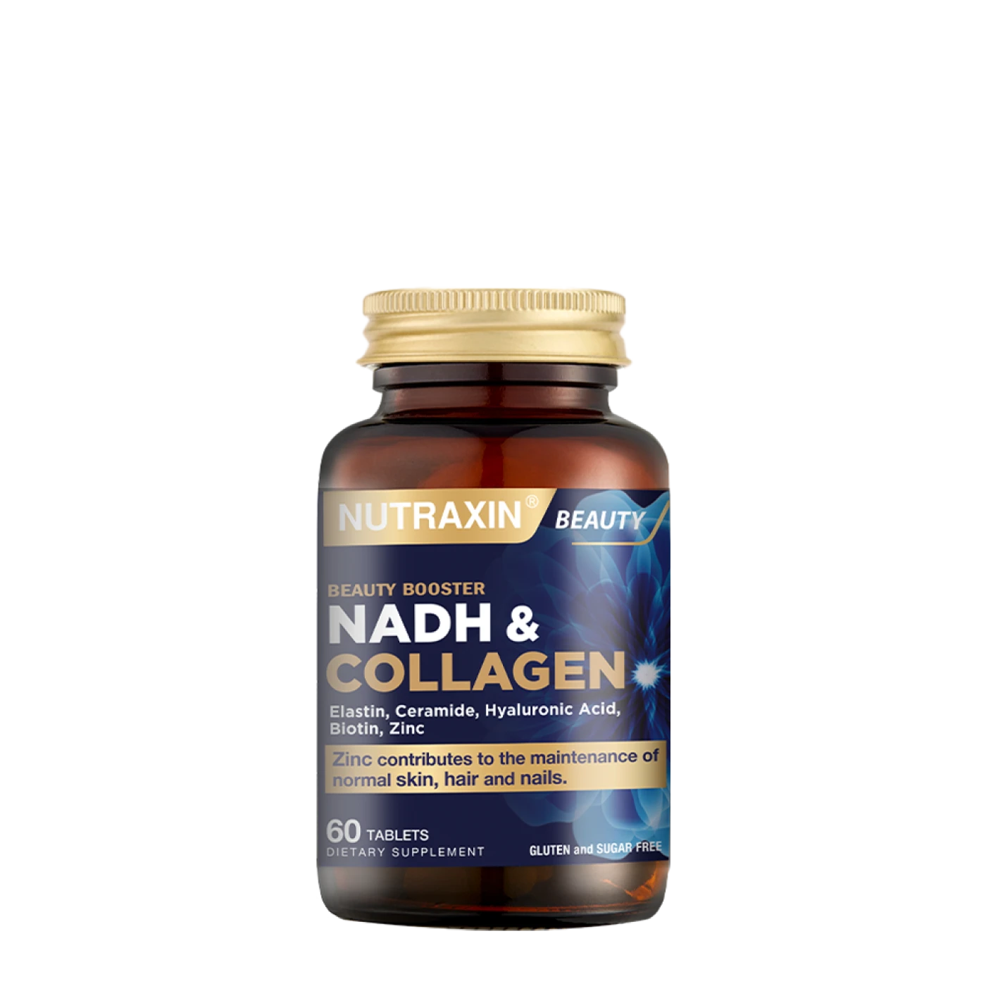 Nutraxin Beauty NADH & Collagen Bottle – 60 Tablets, Gluten & Sugar Free, Enteric Coated NADH 20mg, Dietary Supplement – docxora.com Pakistan