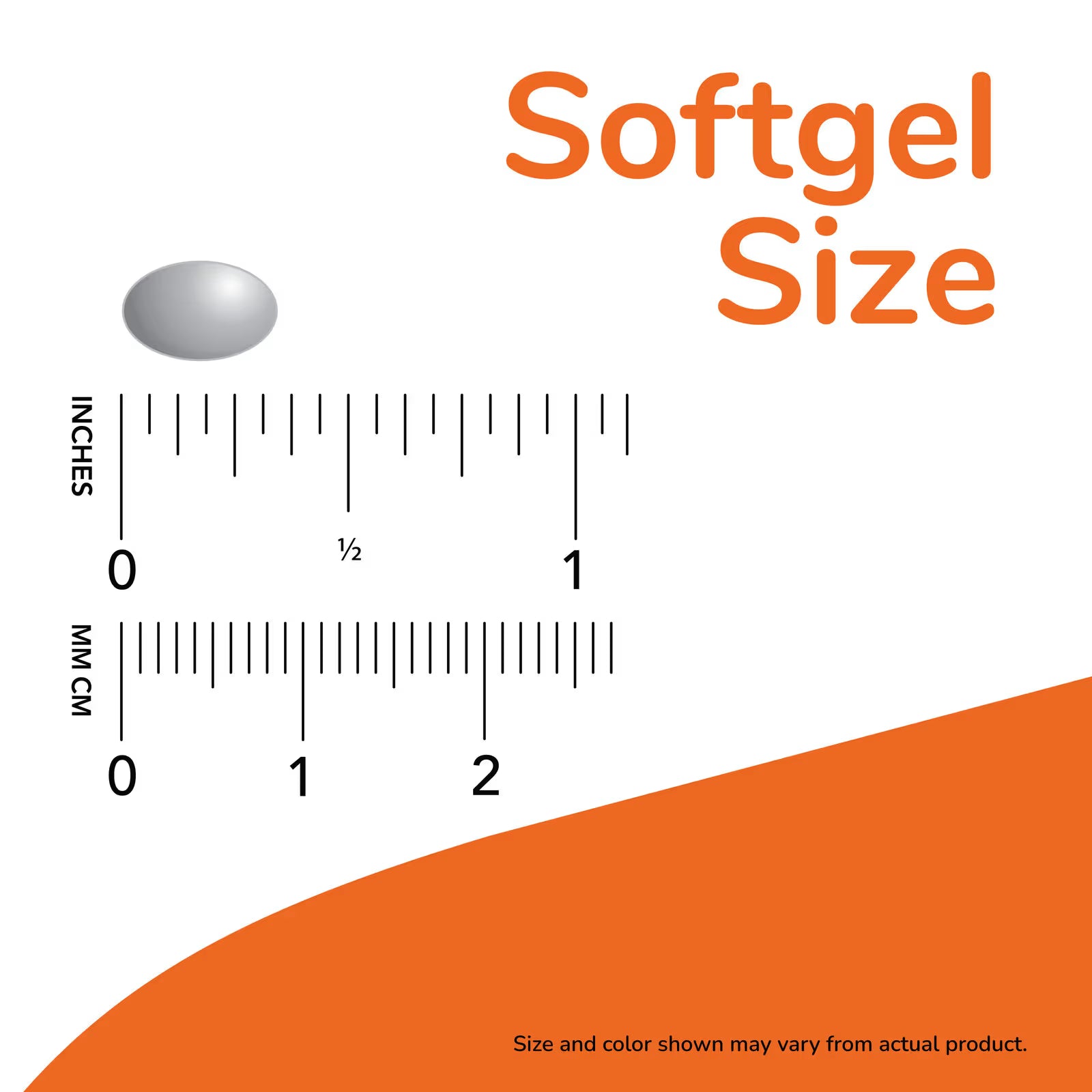 NOW Foods Vitamin D-3 5000 IU Softgel Size Reference - Small Oval Softgel approximately 1cm - Easy to Swallow High Potency Vitamin D Supplement - docxora.com