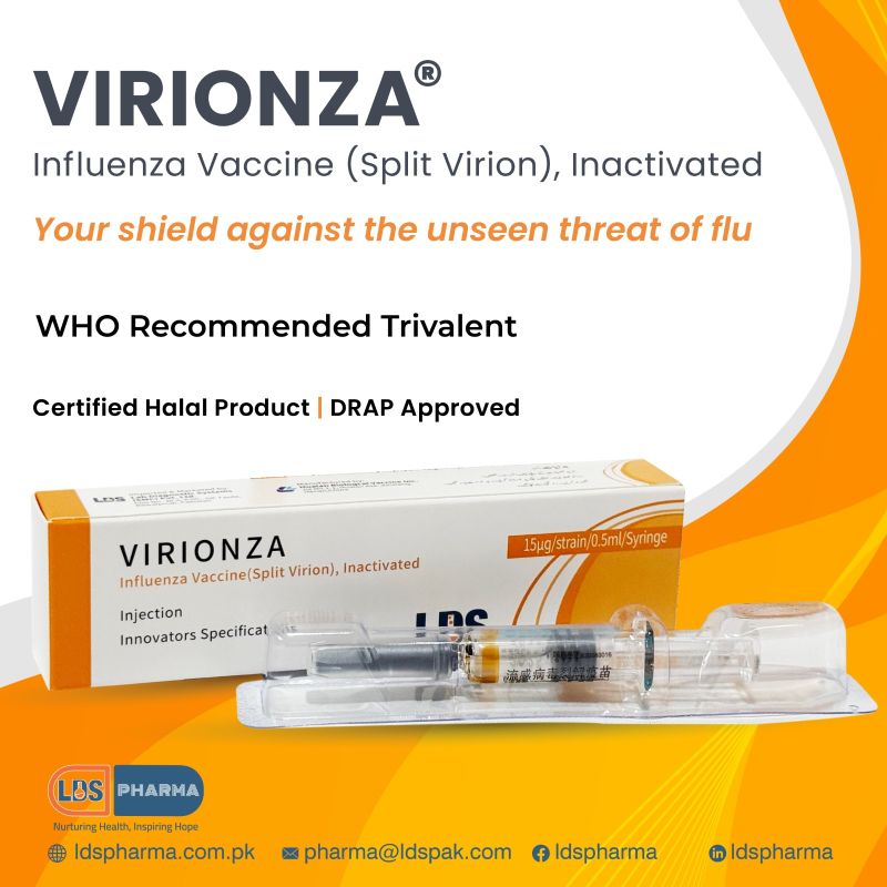 VIRIONZA (Influenza Vaccine) Split Virion, Inactivated  "Only in Karachi On Call"