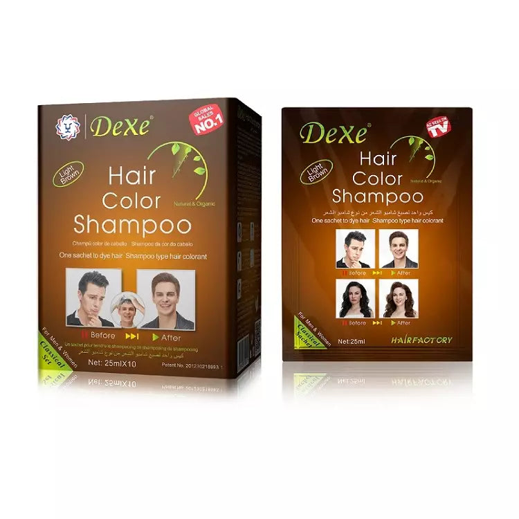 DEXE COLOUR SHAMPOO LIGHT BROWN 10X25ML