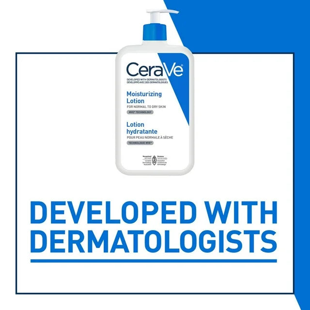 CeraVe Daily Moisturizing Lotion, Lightweight Face and Body Lotion with Ceramides for Normal to Dry Skin, 562mL, Lightweight hydrating lotion