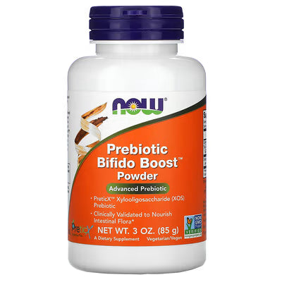 NOW Foods Prebiotic Bifido Boost Powder 85g – PreticX XOS Advanced Prebiotic, Non-GMO Verified, Vegan – Available at docxora.com Pakistan