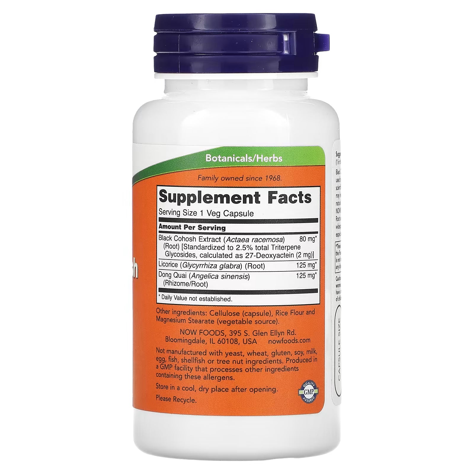 NOW BLACK COHOSH ROOT 80MG (90 CAP)