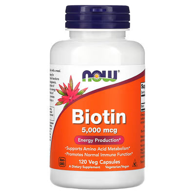 NOW BIOTIN 5000MCG (120 CAP)