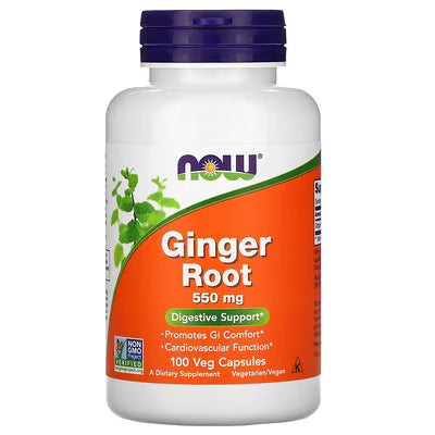 NOW GINGER ROOT 550 MG (100 CAP)