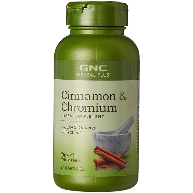 GNC CINNAMON & CHROMIUM, 60'VEG CAPSULES