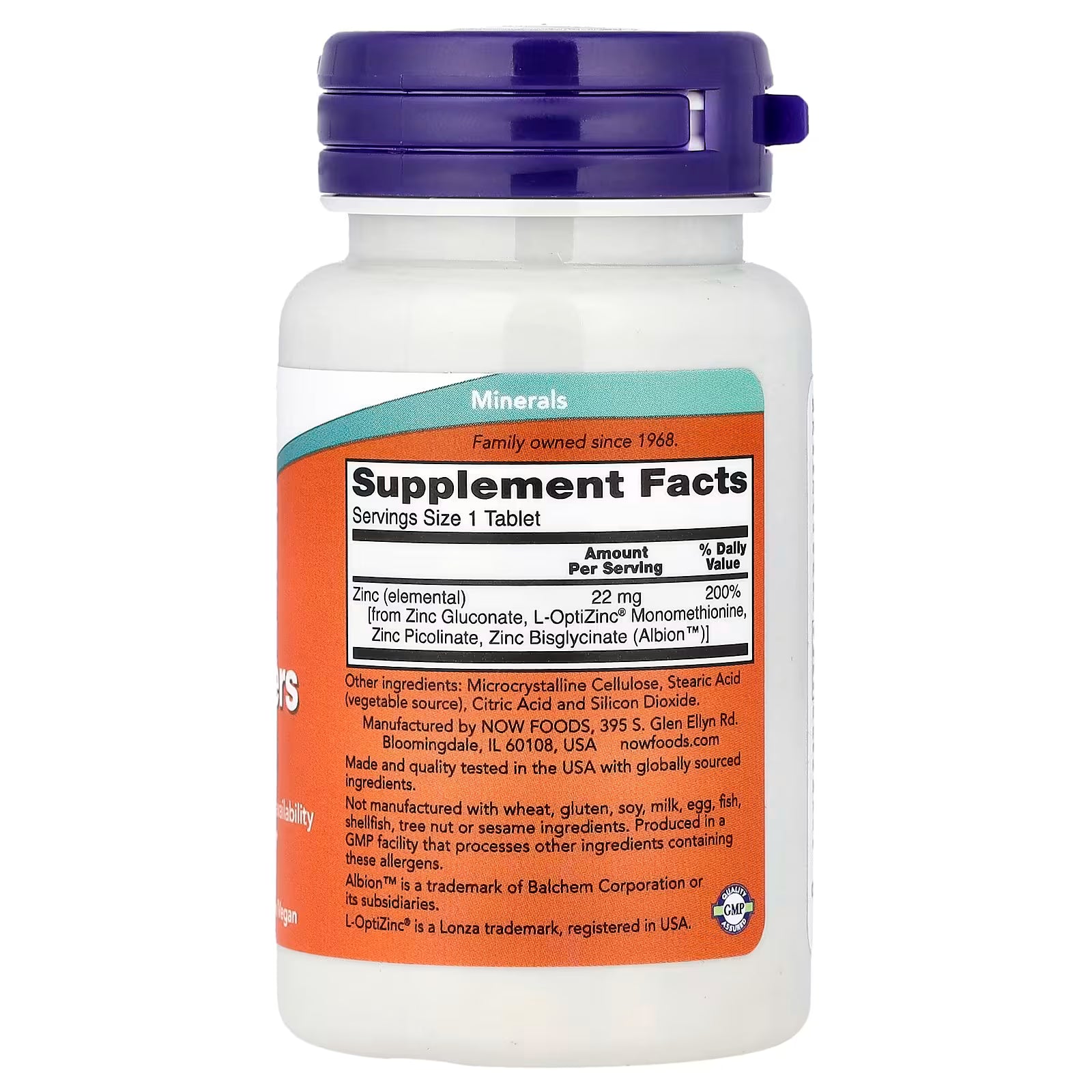 NOW Foods Zinc Transporters 90 Tablets (22mg per Tablet)