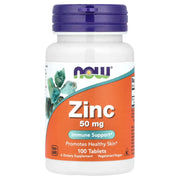 NOW Foods Zinc 50mg 100 Tablets – Zinc Gluconate Immune Support & Healthy Skin – Non-GMO Vegetarian/Vegan Supplement – Available at docxora.com Pakistan
