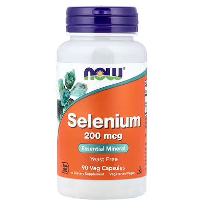 NOW Foods Selenium 200mcg 90 Veg Capsules – Essential Mineral, Yeast Free, Non-GMO, Vegetarian/Vegan – Available at docxora.com Pakistan