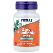 NOW Foods Zinc Picolinate 50mg 60 Veg Capsules – Immune Support, Promotes Healthy Skin, Non-GMO, Vegetarian/Vegan – Available at docxora.com Pakistan
