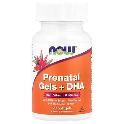 NOW PRENATAL GELS +DHA MULTIVITAMINS (90 SOFTGELS)
