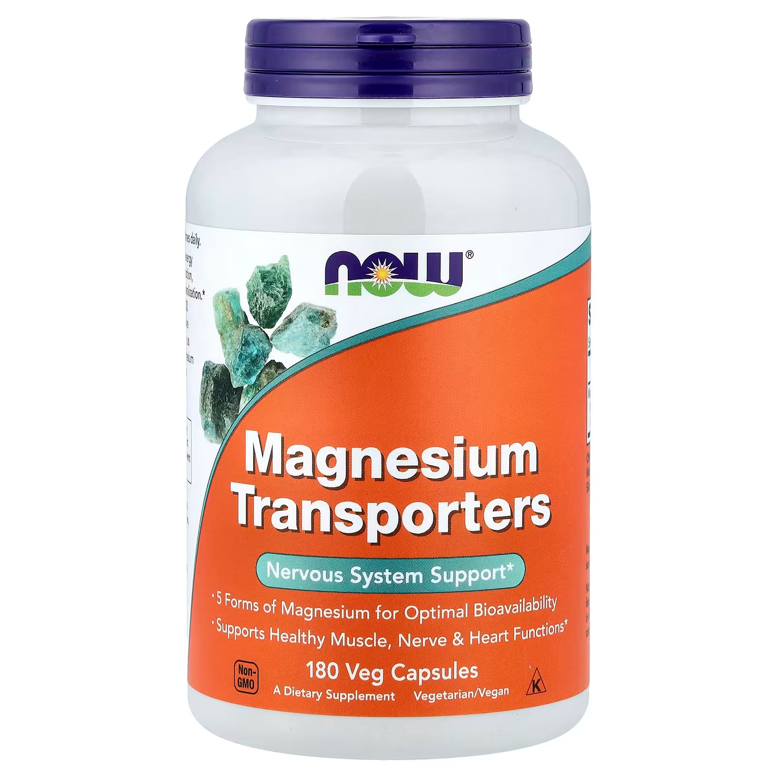 NOW Foods Magnesium Transporters 180 Veg Capsules – 5 Forms of Magnesium for Nervous System, Muscle & Heart Support – Non-GMO Vegan Supplement by NOW Foods, Available at docxora.com Pakistan

