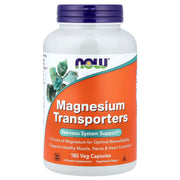 NOW Foods Magnesium Transporters 180 Veg Capsules – 5 Forms of Magnesium for Nervous System, Muscle & Heart Support – Non-GMO Vegan Supplement by NOW Foods, Available at docxora.com Pakistan
