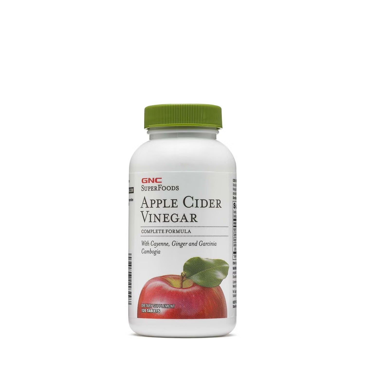 GNC APPLE CIDER VINEGAR, 120 TABLETS '' EXPIRY DATE (01/2027)