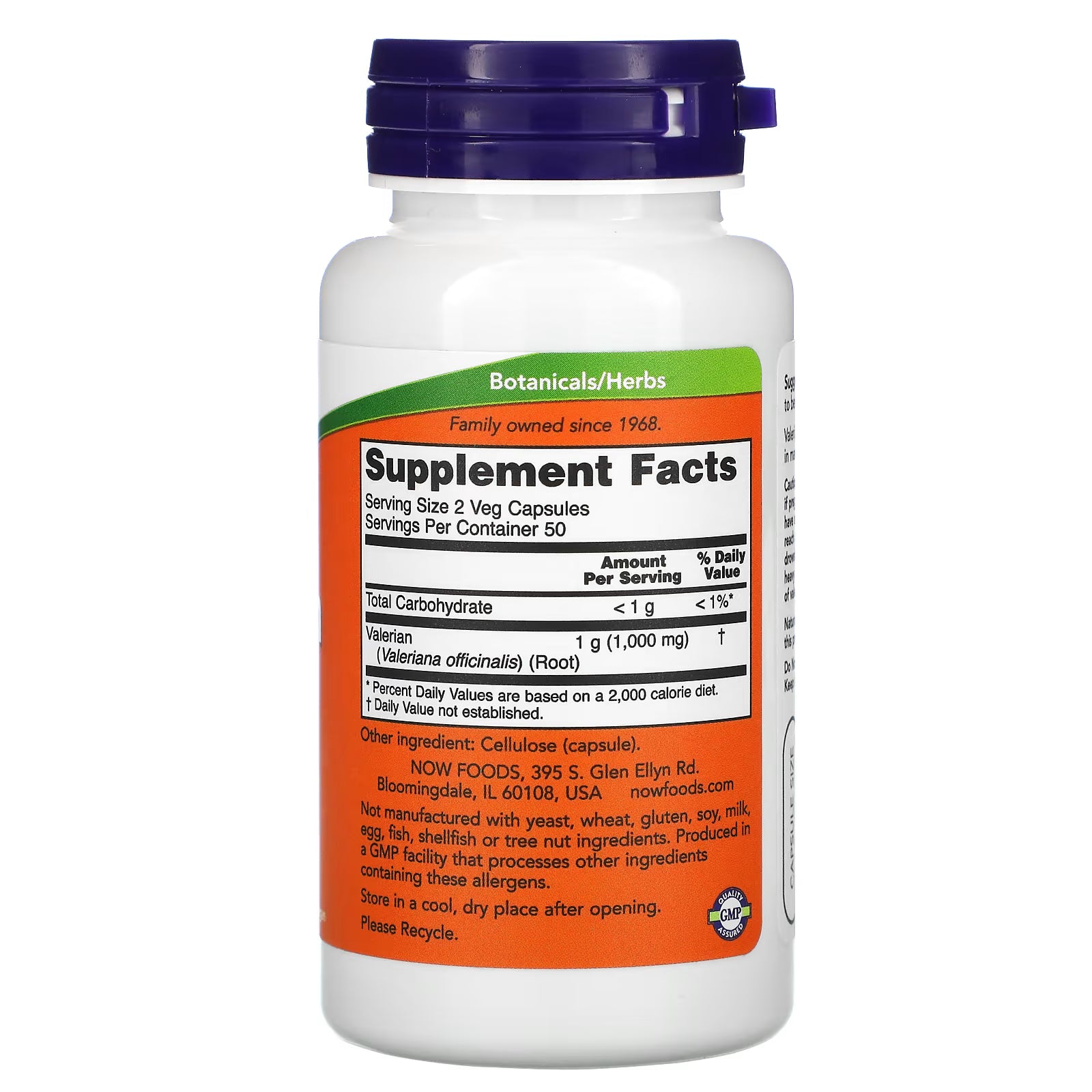 NOW VALERIAN ROOT 500MG (100 CAP)
