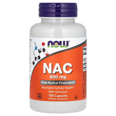 NOW Foods NAC 600mg with Selenium 100 Capsules - Free Radical Protection, Maintains Cellular Health, Glutathione Support, Non-GMO, Halal, GMP Certified - Buy in Pakistan at Docxora