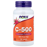 NOW Foods C-500 Vitamin C 500mg with Rose Hips 100 Tablets – Antioxidant Protection, Ascorbic Acid with Rosa canina, Non-GMO, Vegetarian/Vegan – Available at docxora.com Pakistan

