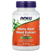 NOW Foods Horny Goat Weed Extract 750mg 90 Tablets – Epimedium Extract with Maca Root, Tonifying Herb for Men & Women, Non-GMO Vegetarian/Vegan – Available at docxora.com Pakistan
