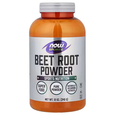 NOW Sports Beet Root Powder 340g bottle - Pure superfood powder with naturally occurring nitrates, vegan and non-GMO, available in Pakistan at docxora.com