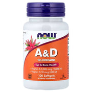 NOW Foods, Vitamin A&D, 100 Capsules