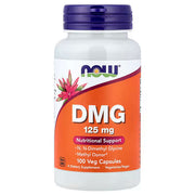 NOW DMG 125mg 100 Veg Capsules - N,N-Dimethylglycine Methyl Donor Nutritional Support Supplement by NOW Foods, Vegetarian/Vegan, Non-GMO