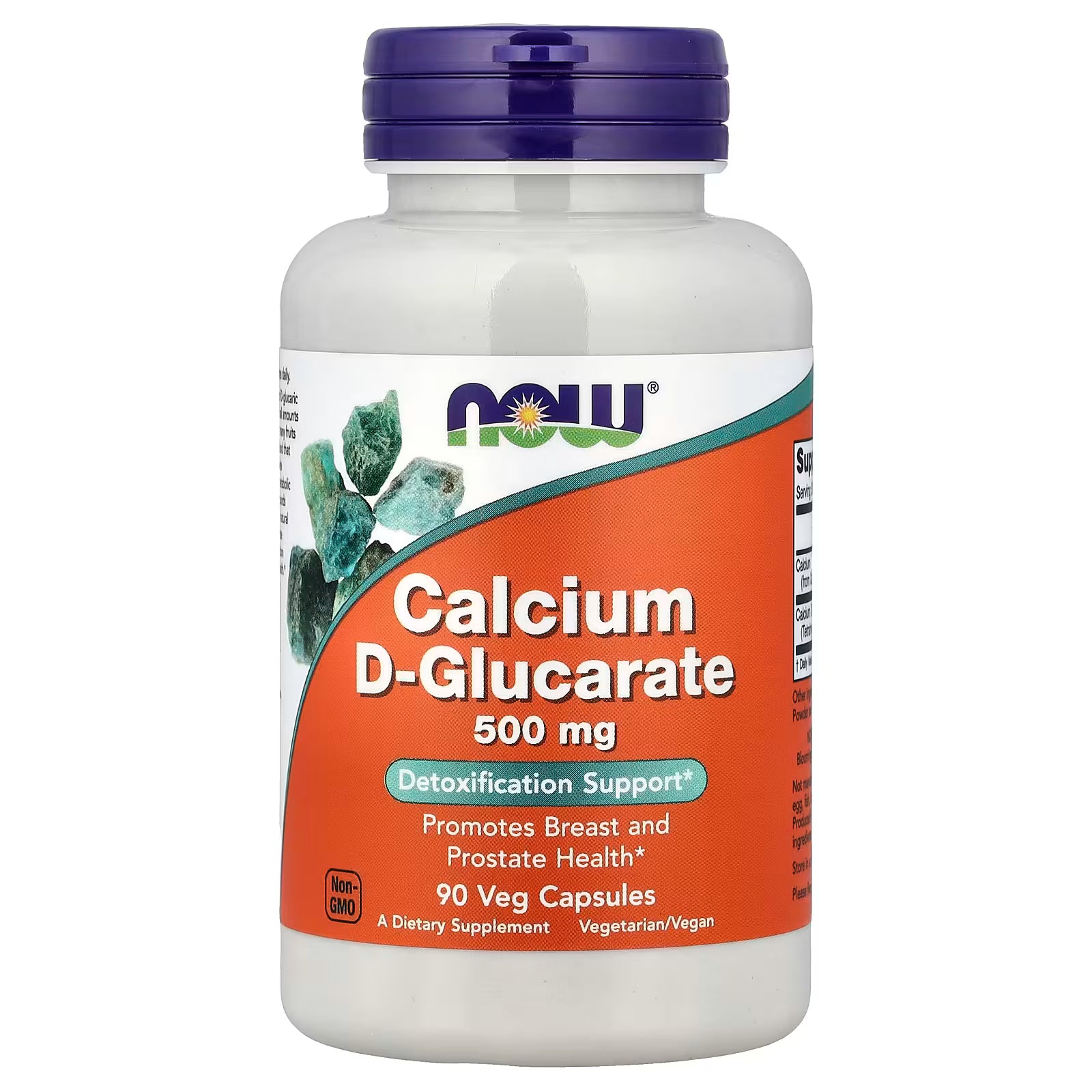NOW Foods Calcium D-Glucarate 500mg 90 Veg Capsules – Detoxification Support, Promotes Breast & Prostate Health, Non-GMO – Available at docxora.com Pakistan
