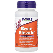 NOW Foods Brain Elevate 60 Veg Capsules – Ginkgo Biloba, RoseOx, Phosphatidyl Serine, Cognitive Function, Non-GMO, Vegetarian/Vegan – Available at docxora.com Pakistan