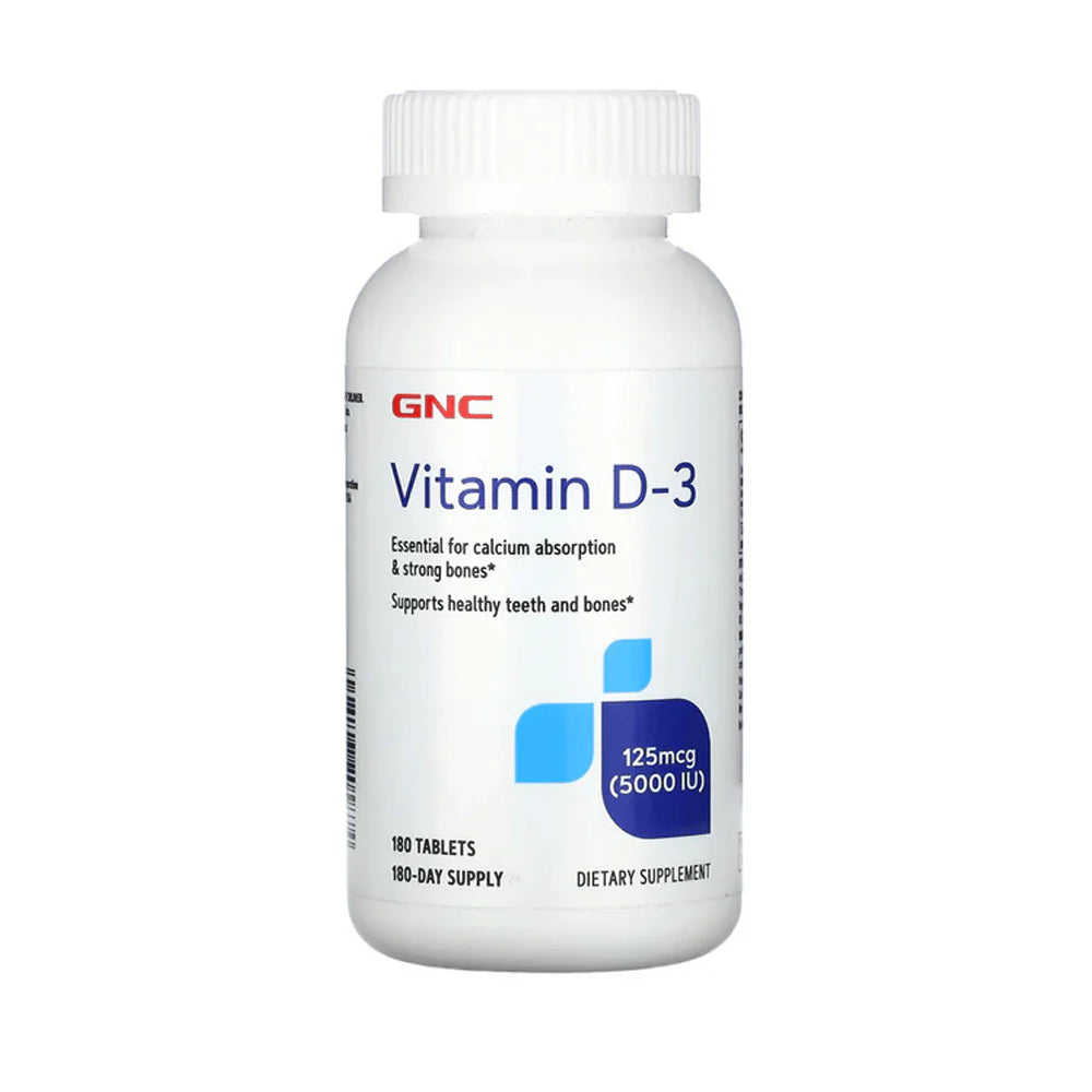 GNC VITAMIN D-3 125 MCG (5000 IU) (180 TAB)