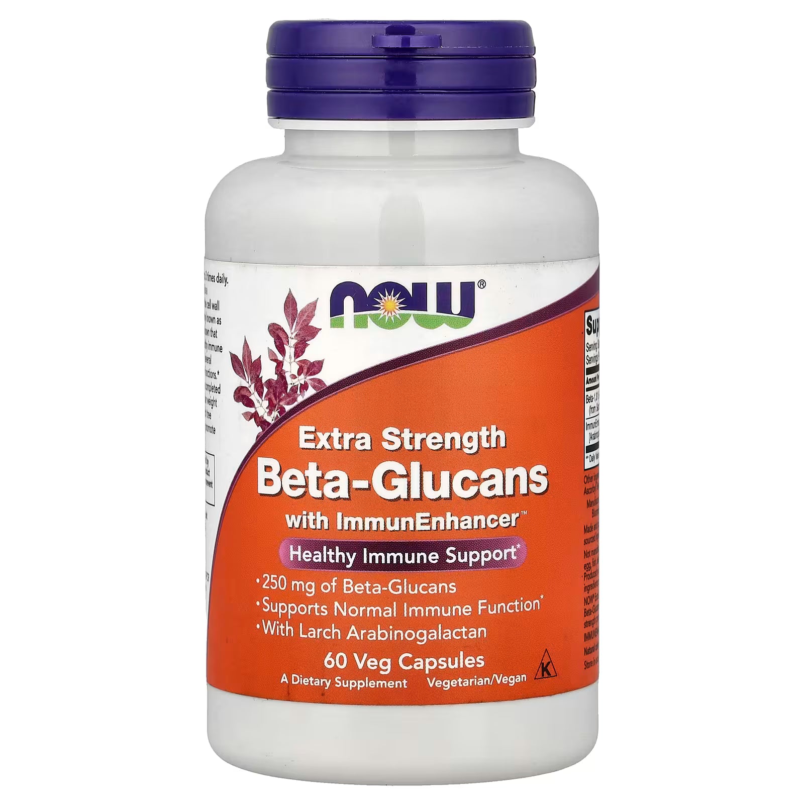 NOW Foods Extra Strength Beta-Glucans 250mg with ImmunEnhancer™ – 60 Veg Capsules – Healthy Immune Support Supplement, Vegetarian/Vegan, Non-GMO – Available at docxora.com Pakistan
