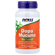 NOW Foods Dopa Mucuna Brain Support 90 Veg Capsules – Standardized Mucuna Extract with 15% Naturally Occurring L-Dopa, Non-GMO, Vegetarian/Vegan – Available at docxora.com Pakistan
