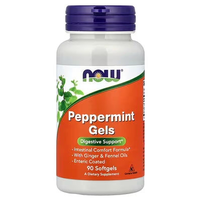 NOW PEPPERMINT GELS DIGESTIVE SUPPORT (90 SOFTGELS)