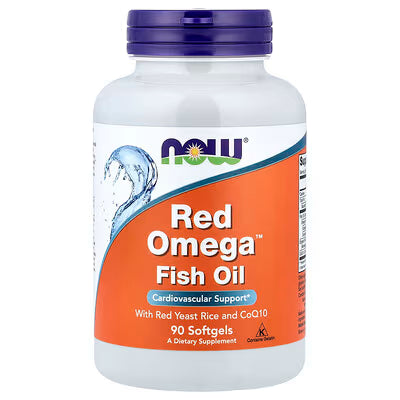 NOW RED OMEGA FISH OIL WITH RED YEAST RICE & COQ10 (90 SOFTGELS)