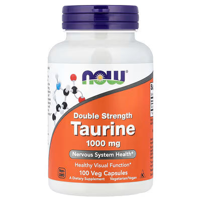 NOW Foods Taurine 1,000mg (100 Veg Capsules)