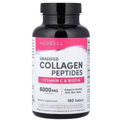 NeoCell Grassfed Collagen Peptides + Vitamin C & Biotin 6000mg 180 Tablets - Supports Healthy Hair Skin Nails - Buy in Pakistan at docxora.com