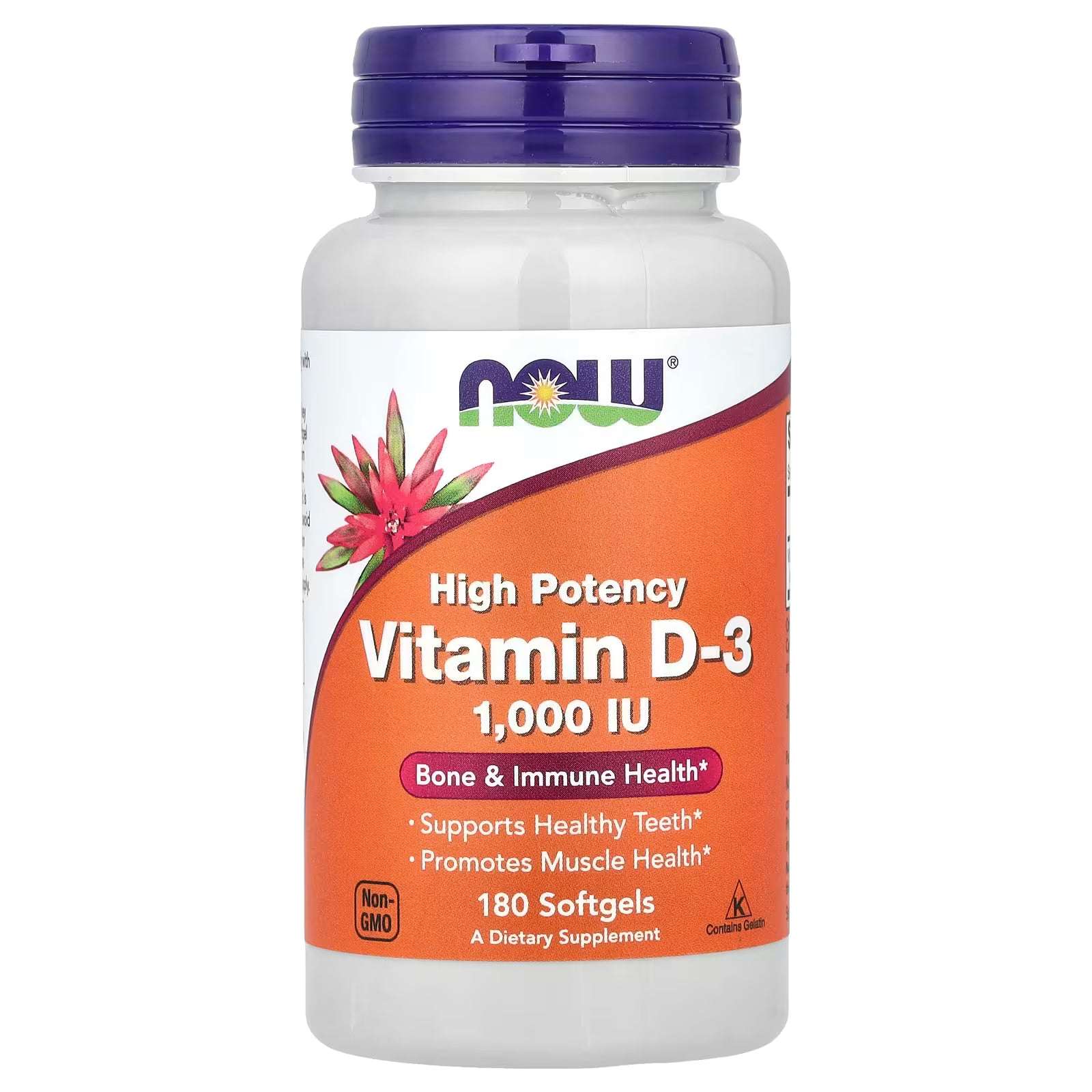 NOW VITAMIN D-3 1000IU (180 SOFTGELS)