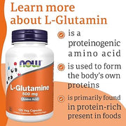NOW L-GLUTAMINE 500 MG AMINO ACID VEG (120 CAP)
