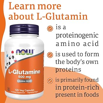 NOW L-GLUTAMINE 500 MG AMINO ACID VEG (120 CAP)