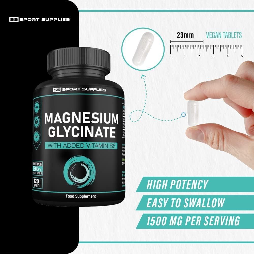 SS MAGNESIUM GLYCINATE WITH VITAMIN B-6 1500MG (120 CAP)