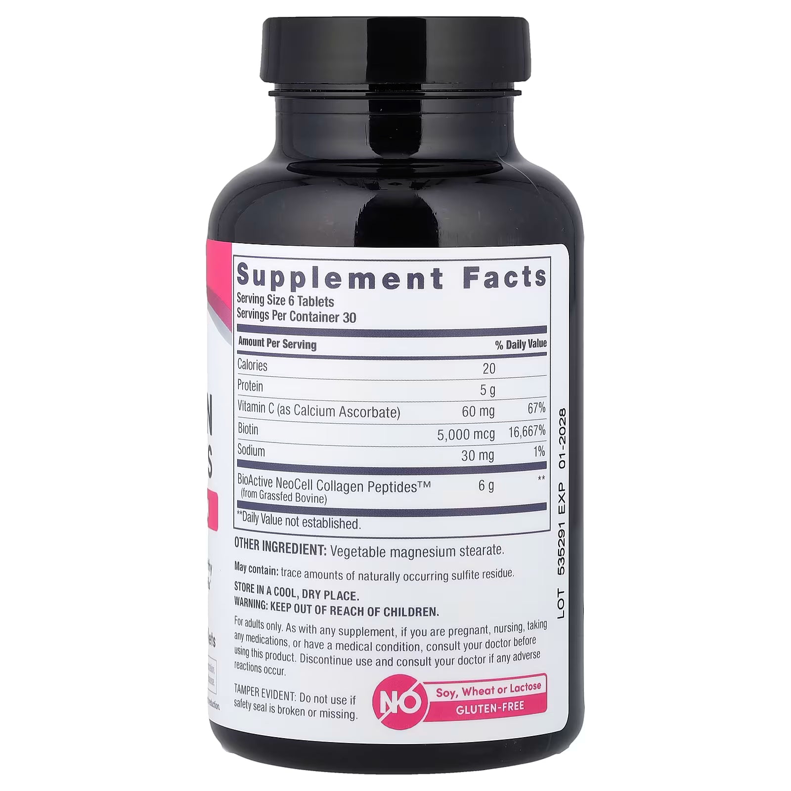 NeoCell Grassfed Collagen Peptides + Vitamin C & Biotin 6000mg 180 Tablets - Supports Healthy Hair Skin Nails - Buy in Pakistan at docxora.com