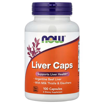 NOW Foods, Liver Caps With Milk Thistle & Eleuthero, 100 Capsules