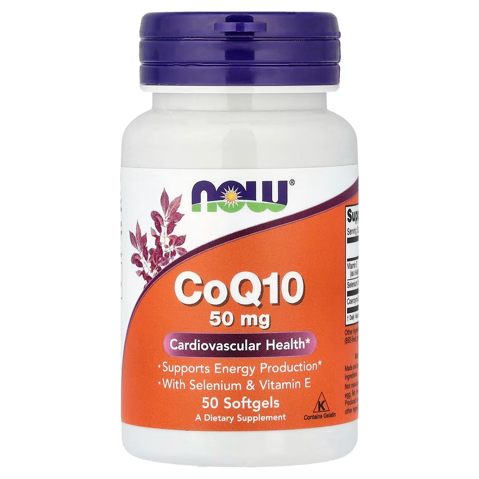 NOW COQ10 50mg With Selenium & Vitamin E (50 Softgels)
