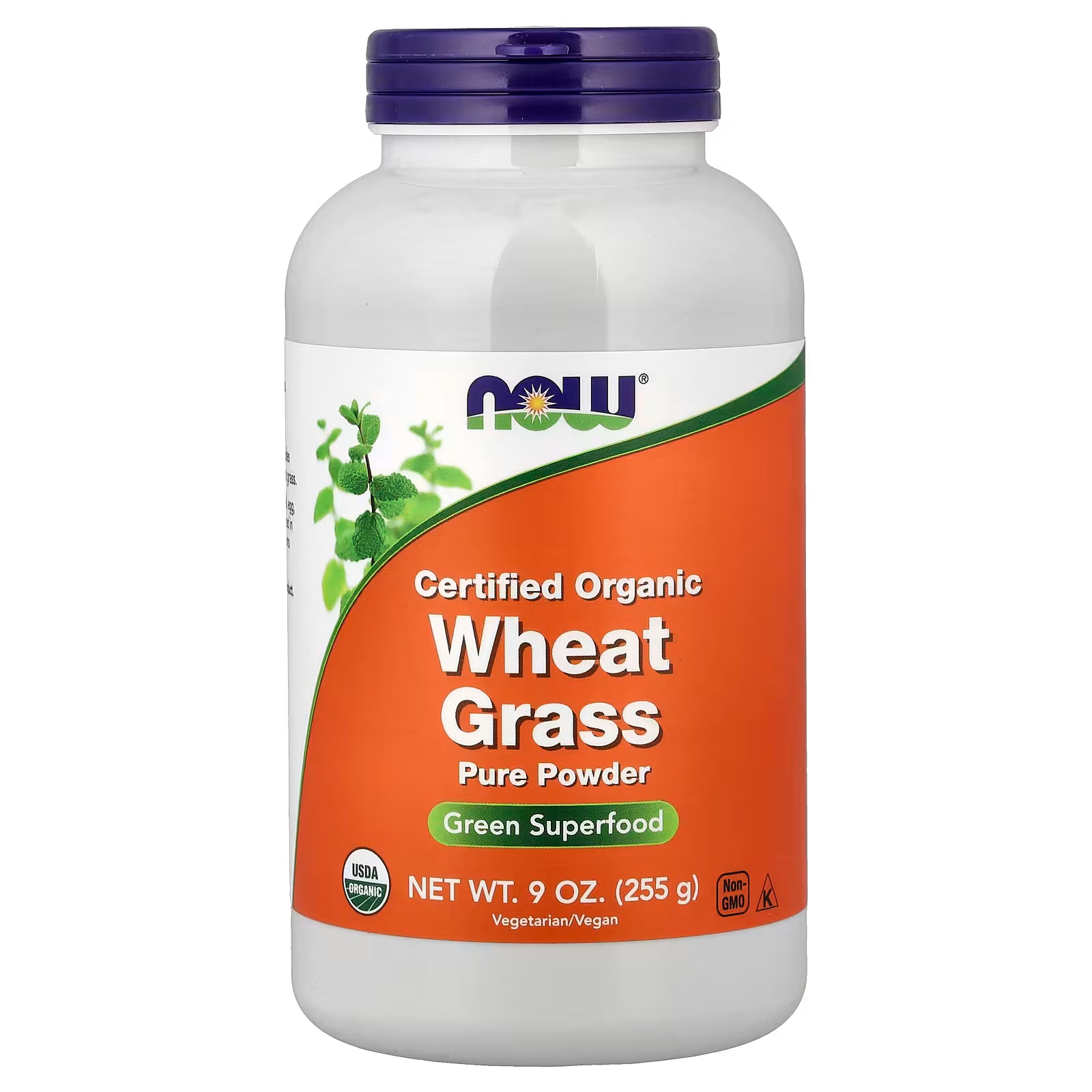 NOW Foods Certified Organic Wheat Grass Pure Powder 9 OZ (255g) – Green Superfood, USDA Organic, Non-GMO, Vegan – Available at docxora.com Pakistan
