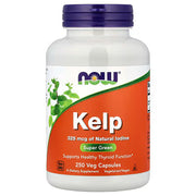 NOW Foods Kelp 325mcg Natural Iodine 250 Veg Capsules – Thyroid Support Supplement