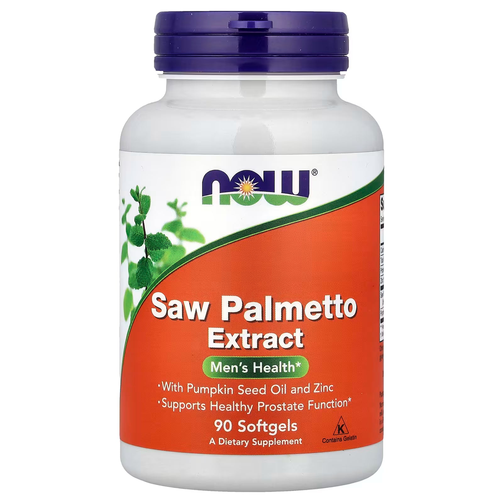 NOW Foods Saw Palmetto Extract 160mg with Pumpkin Seed Oil and Zinc – Men's Health Prostate Support, 90 Softgels – Available at docxora.com Pakistan